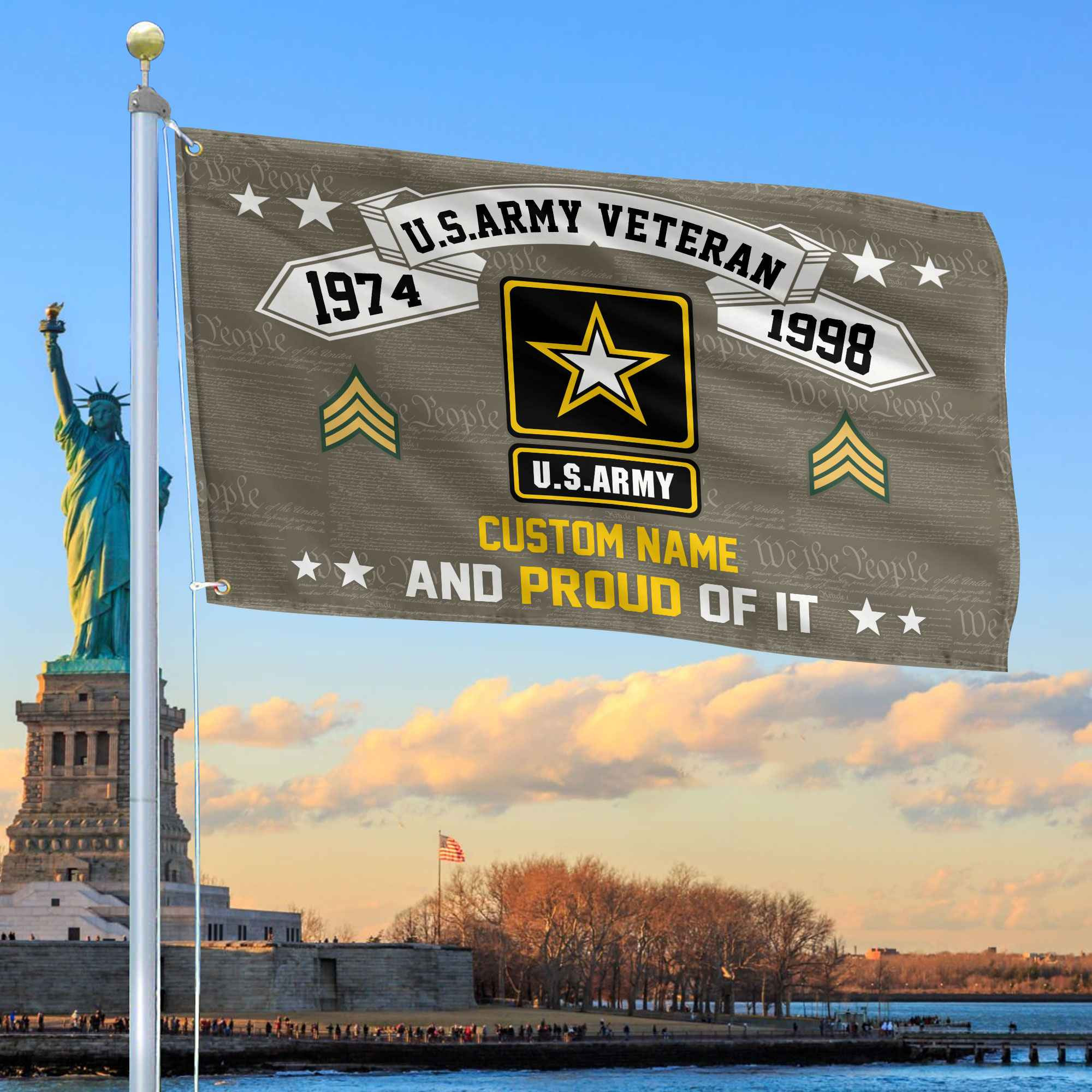 Unique Custom Name, Rank, Year US Army Grommet Flag VPVC107010, Gifts For Army Veteran, Gifts For Dad, For Husband, Best Gifts On Father’s Day, Independence Day, Veterans Day. Unique Custom Name, Rank, Year US Army Grommet Flag VPVC107010, Gifts For Army Veteran, Gifts For Dad, For Husband, Best Gifts On Father’s Day, Independence Day, Veterans Day.