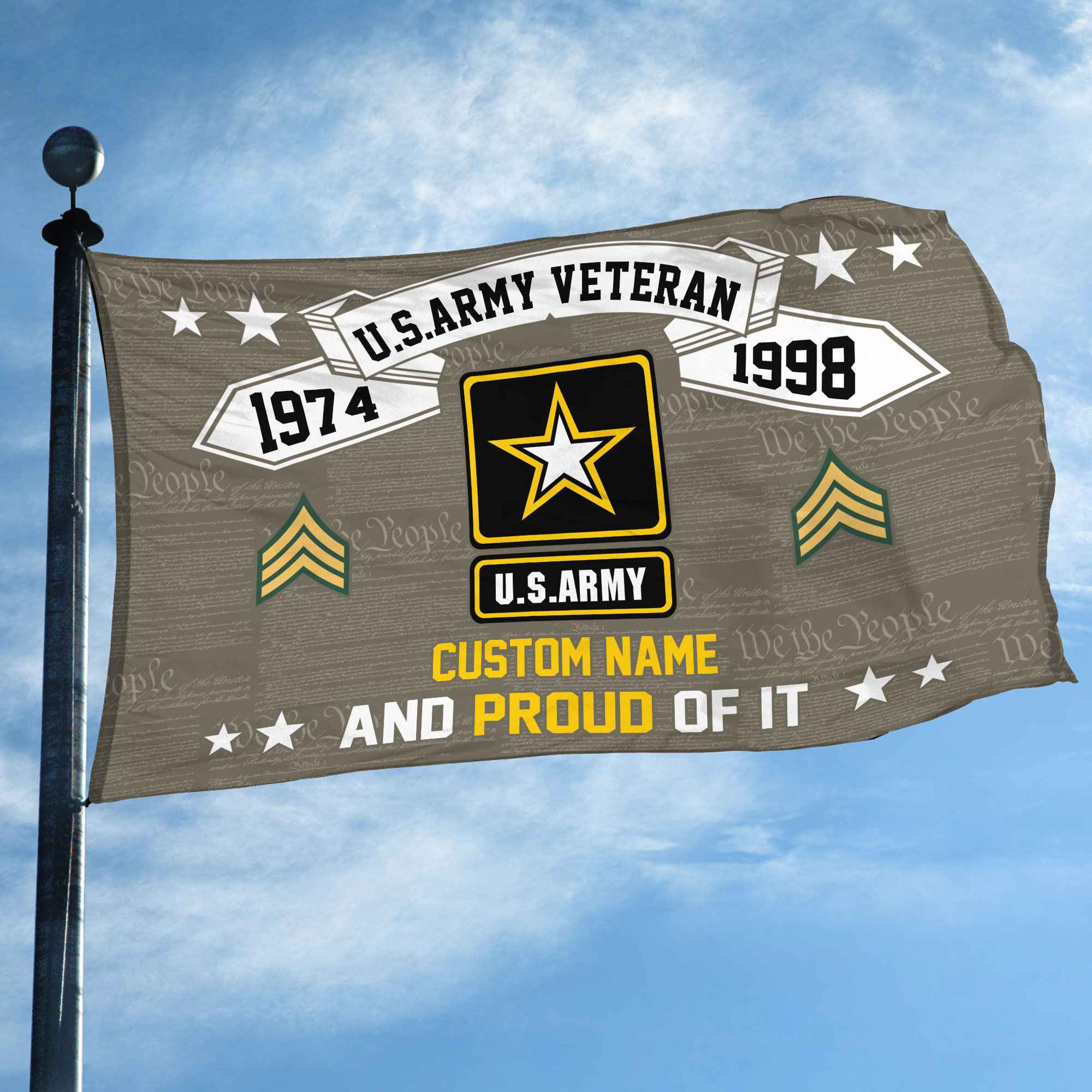 Unique Custom Name, Rank, Year US Army Grommet Flag VPVC107010, Gifts For Army Veteran, Gifts For Dad, For Husband, Best Gifts On Father’s Day, Independence Day, Veterans Day. Unique Custom Name, Rank, Year US Army Grommet Flag VPVC107010, Gifts For Army Veteran, Gifts For Dad, For Husband, Best Gifts On Father’s Day, Independence Day, Veterans Day.