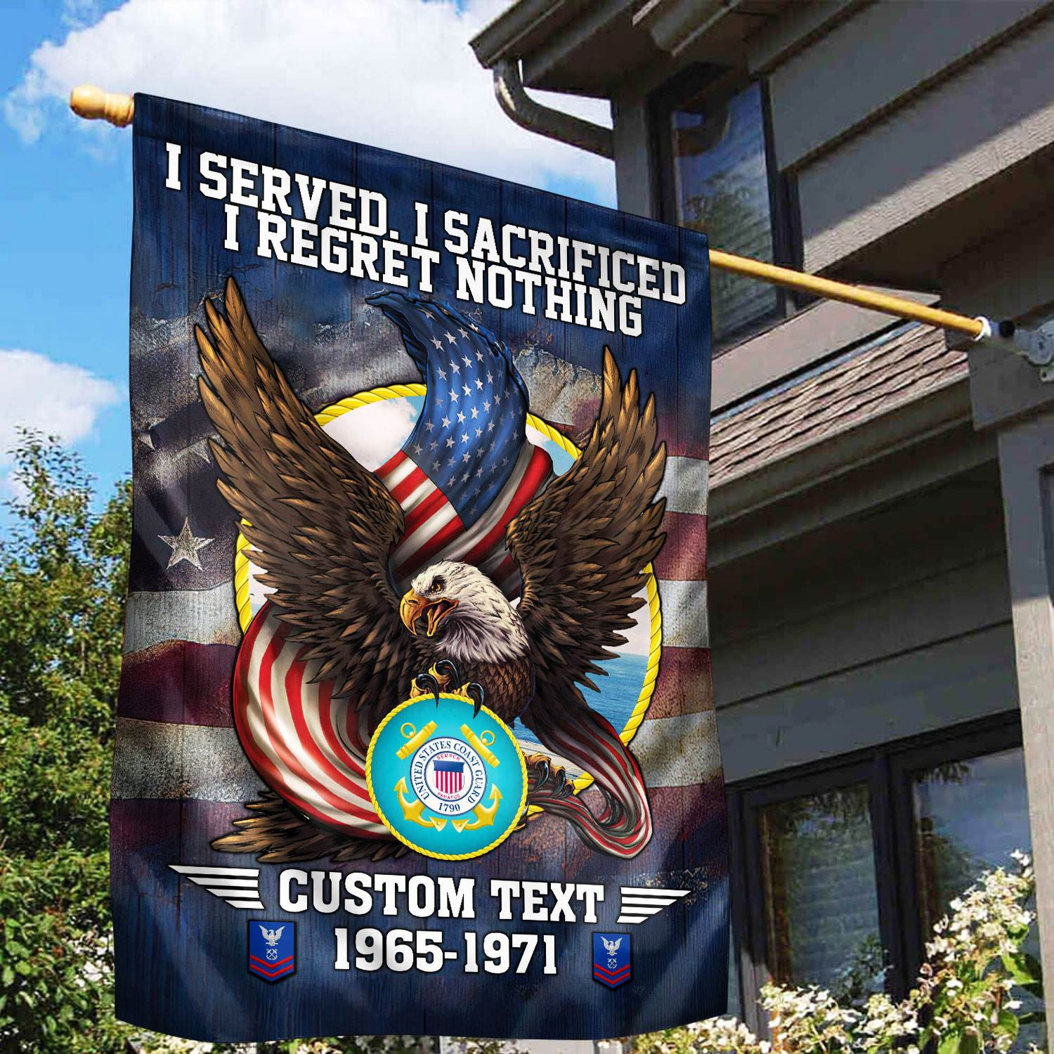 Premium Custom USCG Flag VPVC110605, Gift For Coast Guard Veteran, American Flag, Patriotic Flag, Garden Flag, House Flag Premium Custom USCG Flag VPVC110605, Gift For Coast Guard Veteran, American Flag, Patriotic Flag, Garden Flag, House Flag