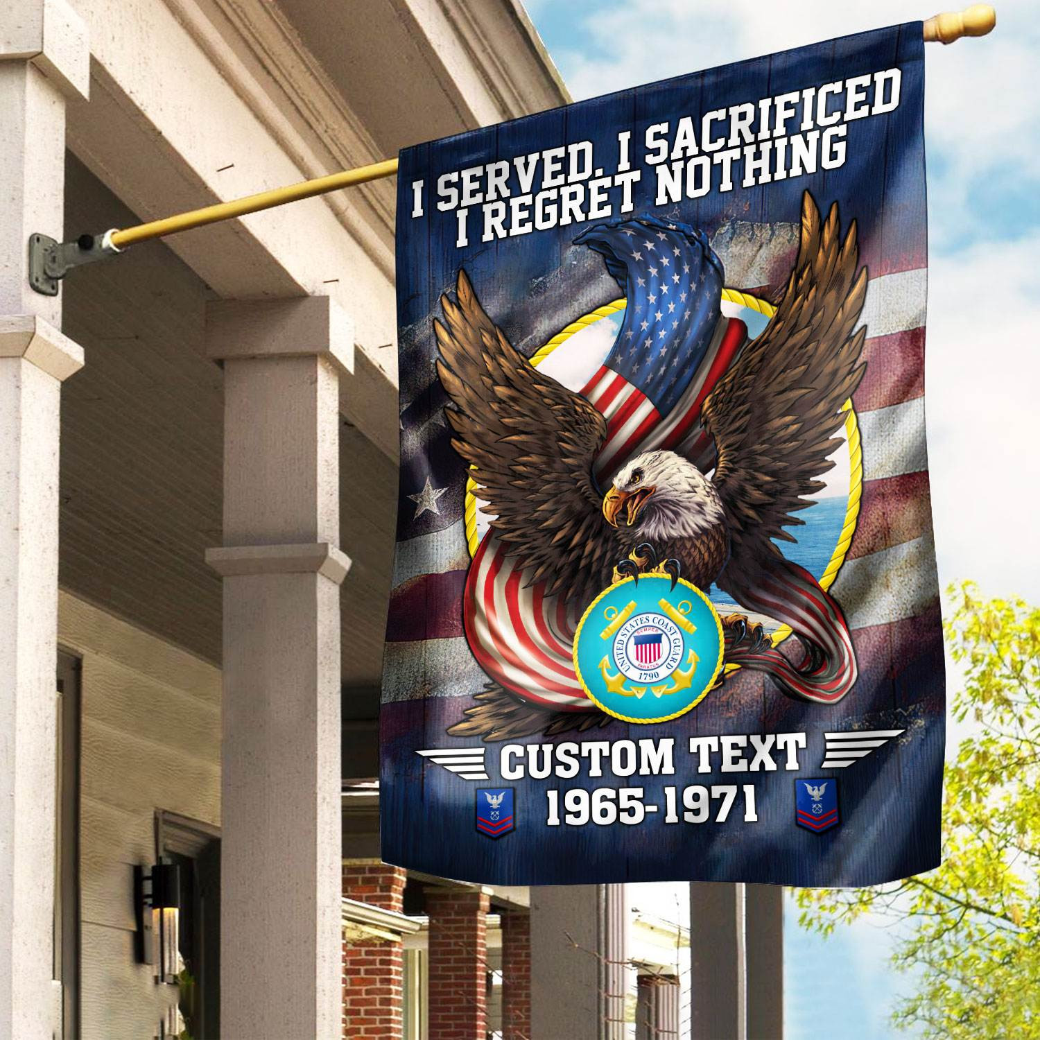 Premium Custom USCG Flag VPVC110605, Gift For Coast Guard Veteran, American Flag, Patriotic Flag, Garden Flag, House Flag Premium Custom USCG Flag VPVC110605, Gift For Coast Guard Veteran, American Flag, Patriotic Flag, Garden Flag, House Flag
