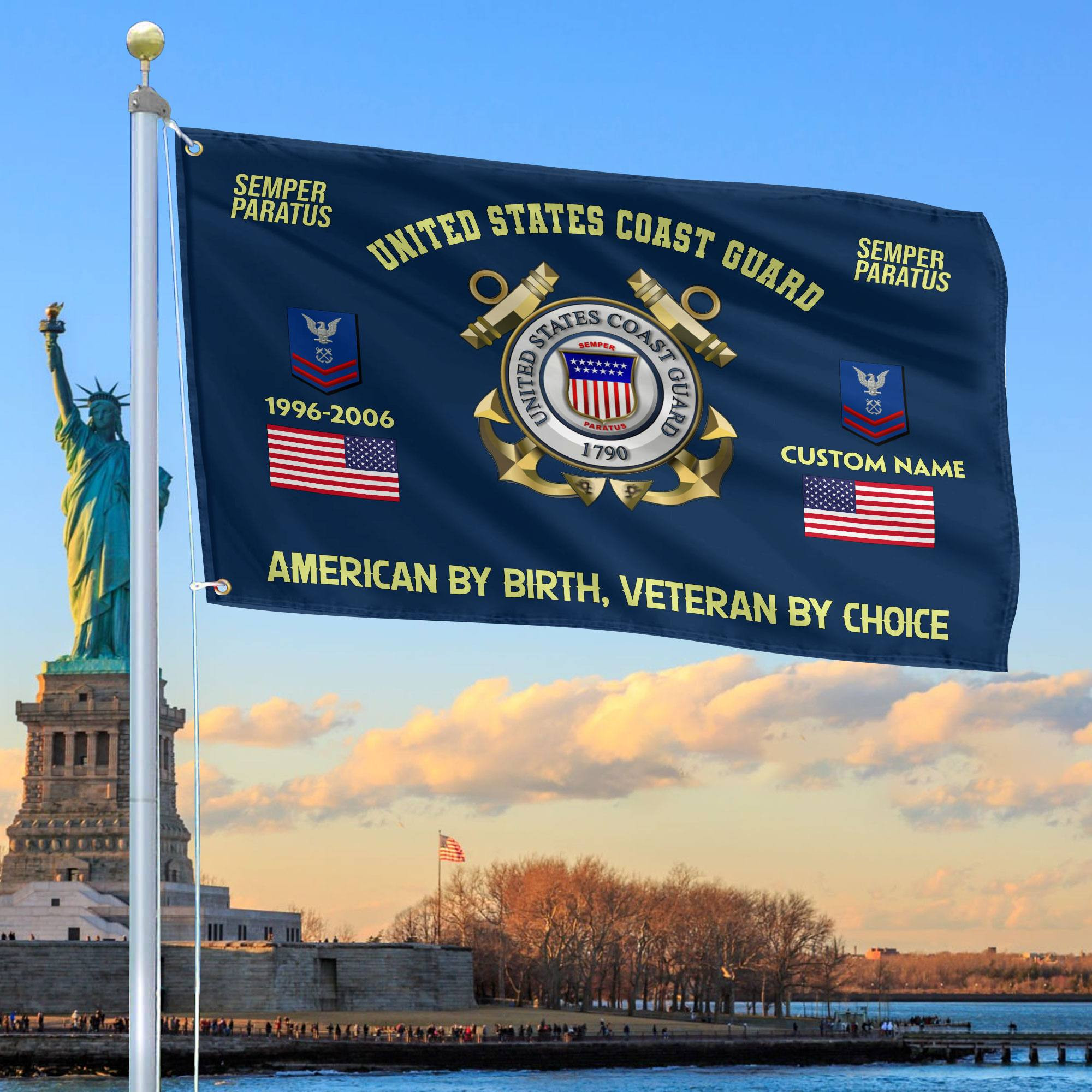 Premium Custom Name, Rank, Year, USCG Grommet Flag VPVC108105, Gift For Coast Guard Veteran, Gifts For Dad, For Husband, Best Gifts On Father’s Day, Independence Day, Veterans Day. Premium Custom Name, Rank, Year, USCG Grommet Flag VPVC108105, Gift For Coast Guard Veteran, Gifts For Dad, For Husband, Best Gifts On Father’s Day, Independence Day, Veterans Day.