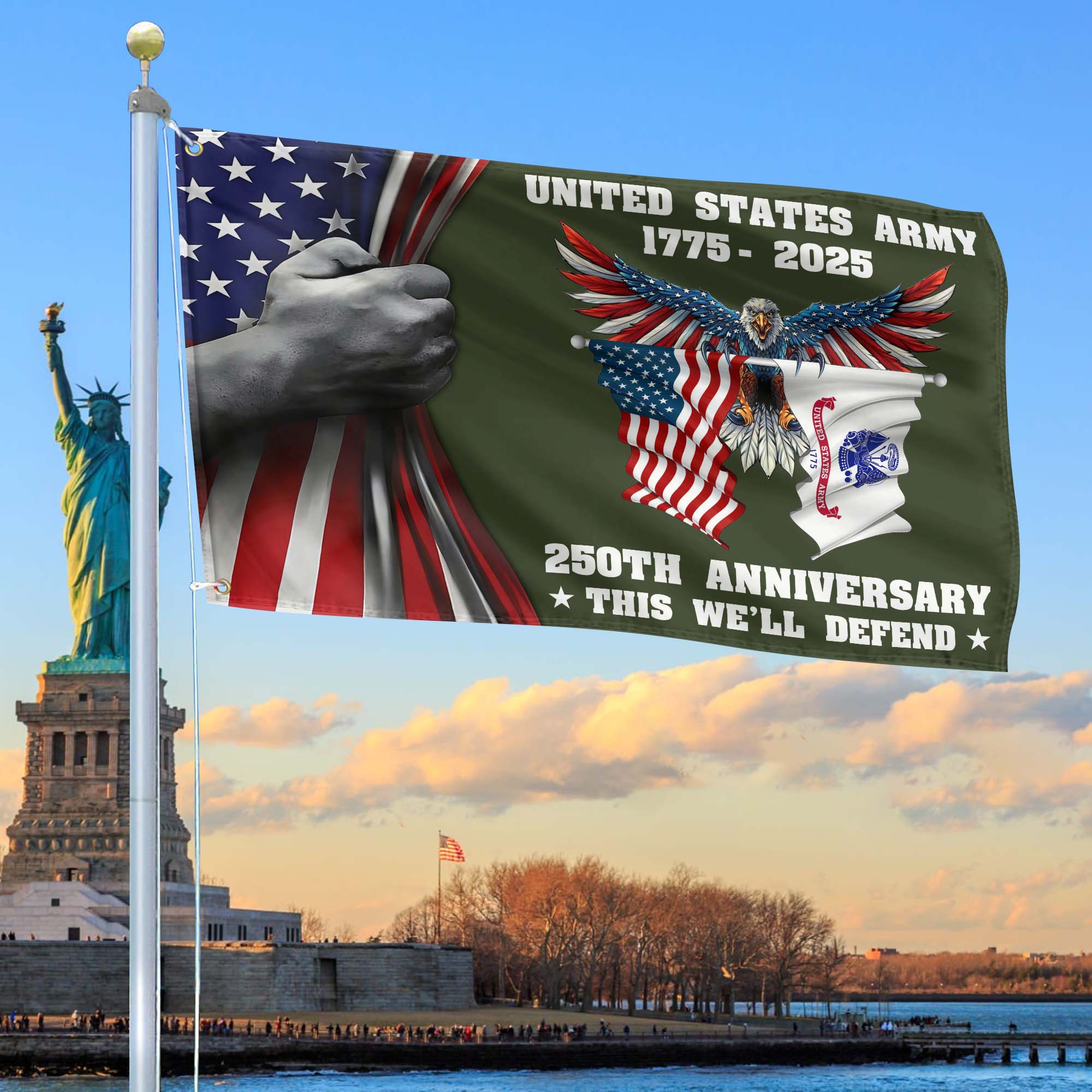 Premium 250th Anniversary Of The Army Grommet Flag VPVC120008, Gifts For Army Veteran, Best Gifts On Father’s Day, Veterans Day. Premium 250th Anniversary Of The Army Grommet Flag VPVC120008, Gifts For Army Veteran, Best Gifts On Father’s Day, Veterans Day.