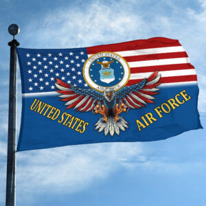 Premium USAF Grommet Flag BPVC300610, Gifts For US Veteran, Best Gifts On Father’s Day, Independence Day, Veterans Day.