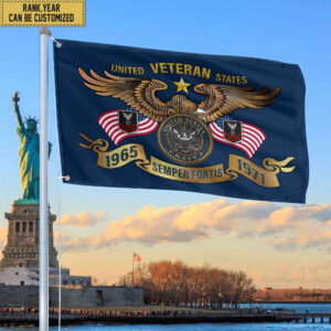 Premium Personalized US Navy Veterans Grommet Flag, Gift For Navy Veteran, Gift For Veterans Day, Memorial Day, Father’s Day VPVC104502