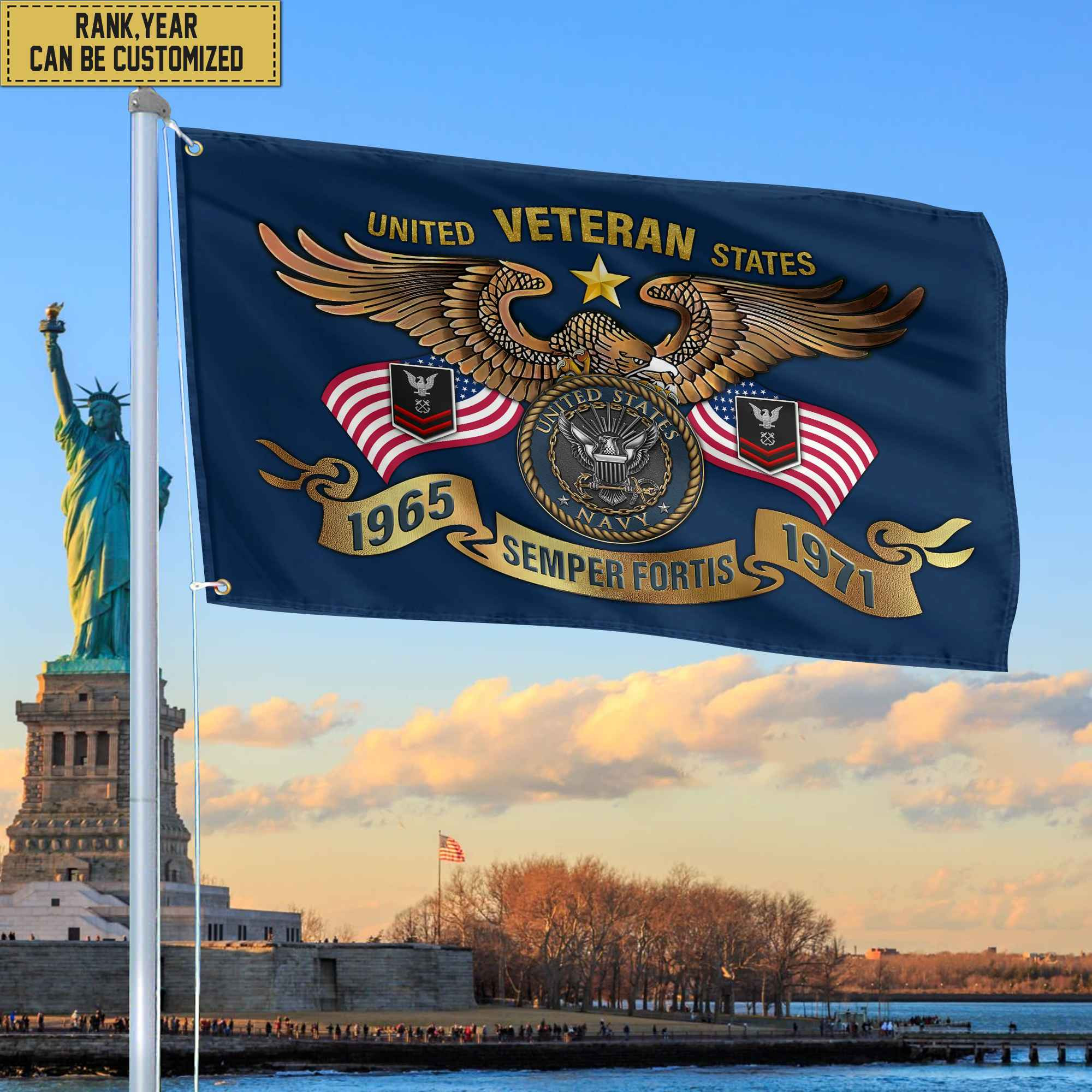 Premium Personalized US Navy Veterans Grommet Flag, Gift For Navy Veteran, Gift For Veterans Day, Memorial Day, Father’s Day VPVC104502 Premium Personalized US Navy Veterans Grommet Flag, Gift For Navy Veteran, Gift For Veterans Day, Memorial Day, Father’s Day VPVC104502
