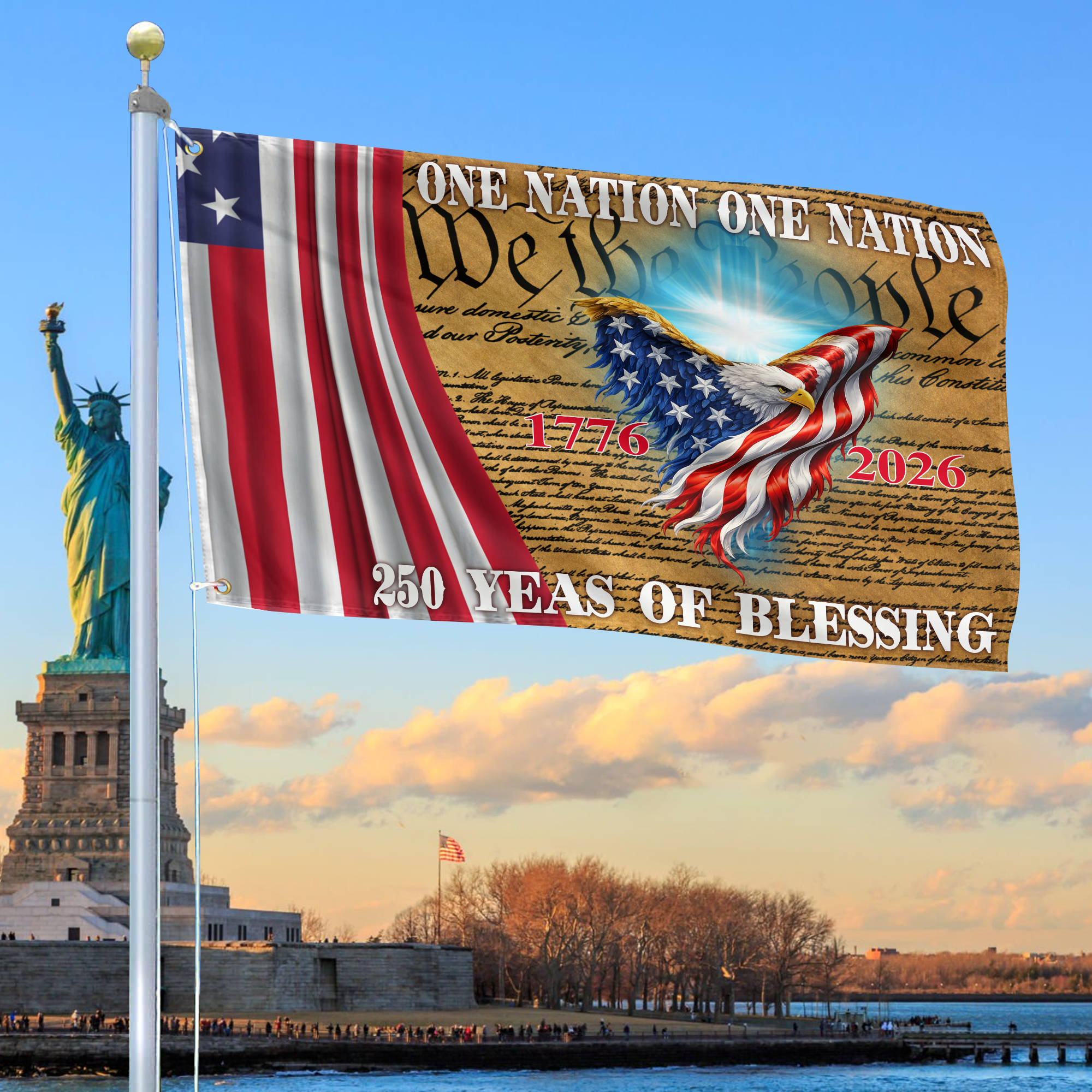 Premium America 250th Anniversary Grommet Flag VPVC120132, America 250th Flag, America 250th Birthday, Best Gifts On Independence Day, Veterans Day. Premium America 250th Anniversary Grommet Flag VPVC120132, America 250th Flag, America 250th Birthday, Best Gifts On Independence Day, Veterans Day.
