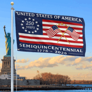 Premium America 250th Anniversary Grommet Flag VPVC120121, America 250th Flag, America 250th Birthday, Best Gifts On Independence Day, Veterans Day.