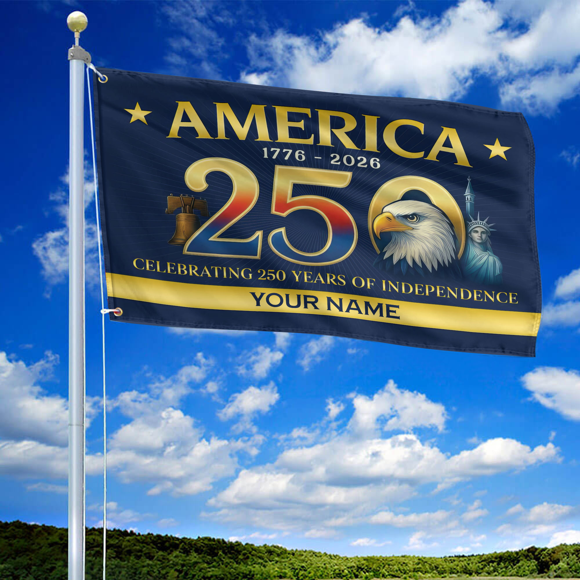 Premium Custom America 250th Anniversary Grommet Flag VPVC120090, America 250th Flag, America 250th Birthday, Best Gifts On Independence Day, Veterans Day. Premium Custom America 250th Anniversary Grommet Flag VPVC120090, America 250th Flag, America 250th Birthday, Best Gifts On Independence Day, Veterans Day.