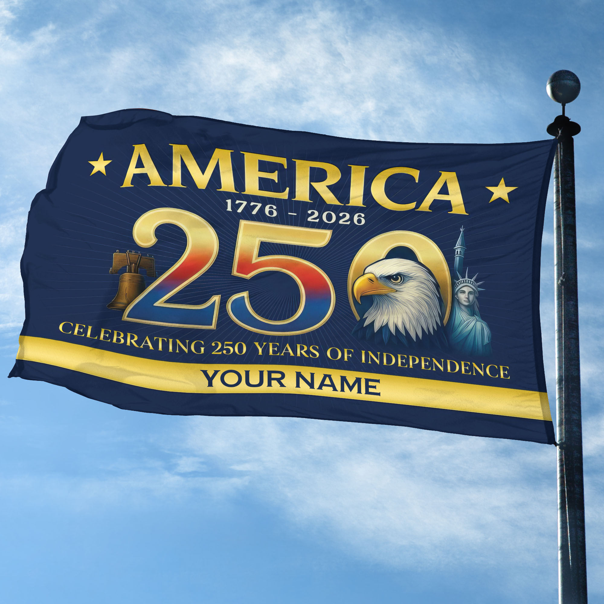 Premium Custom America 250th Anniversary Grommet Flag VPVC120090, America 250th Flag, America 250th Birthday, Best Gifts On Independence Day, Veterans Day. Premium Custom America 250th Anniversary Grommet Flag VPVC120090, America 250th Flag, America 250th Birthday, Best Gifts On Independence Day, Veterans Day.