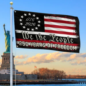 Premium America 250th Anniversary Grommet Flag VPVC120077, America 250th Flag, America 250th Birthday, Best Gifts On Independence Day, Veterans Day.