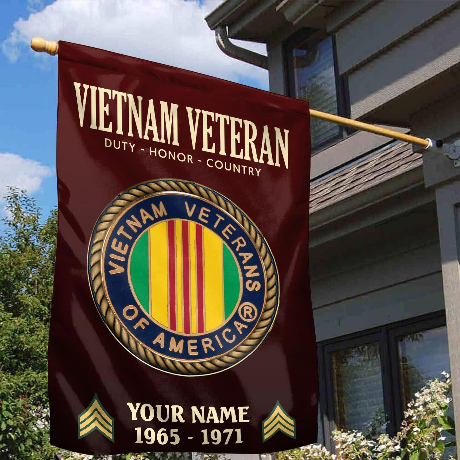 Vietnam Veteran Flag VPVC112206, Custom Name, Rank, Year, Gift For Vietnam Veteran, American Flag, Patriotic Flag, Garden Flag, House Flag Vietnam Veteran Flag VPVC112206, Custom Name, Rank, Year, Gift For Vietnam Veteran, American Flag, Patriotic Flag, Garden Flag, House Flag
