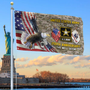 Premium 250th Anniversary Of The Army Grommet Flag VPVC120014, Gifts For Army Veteran, Best Gifts On Father’s Day, Veterans Day.