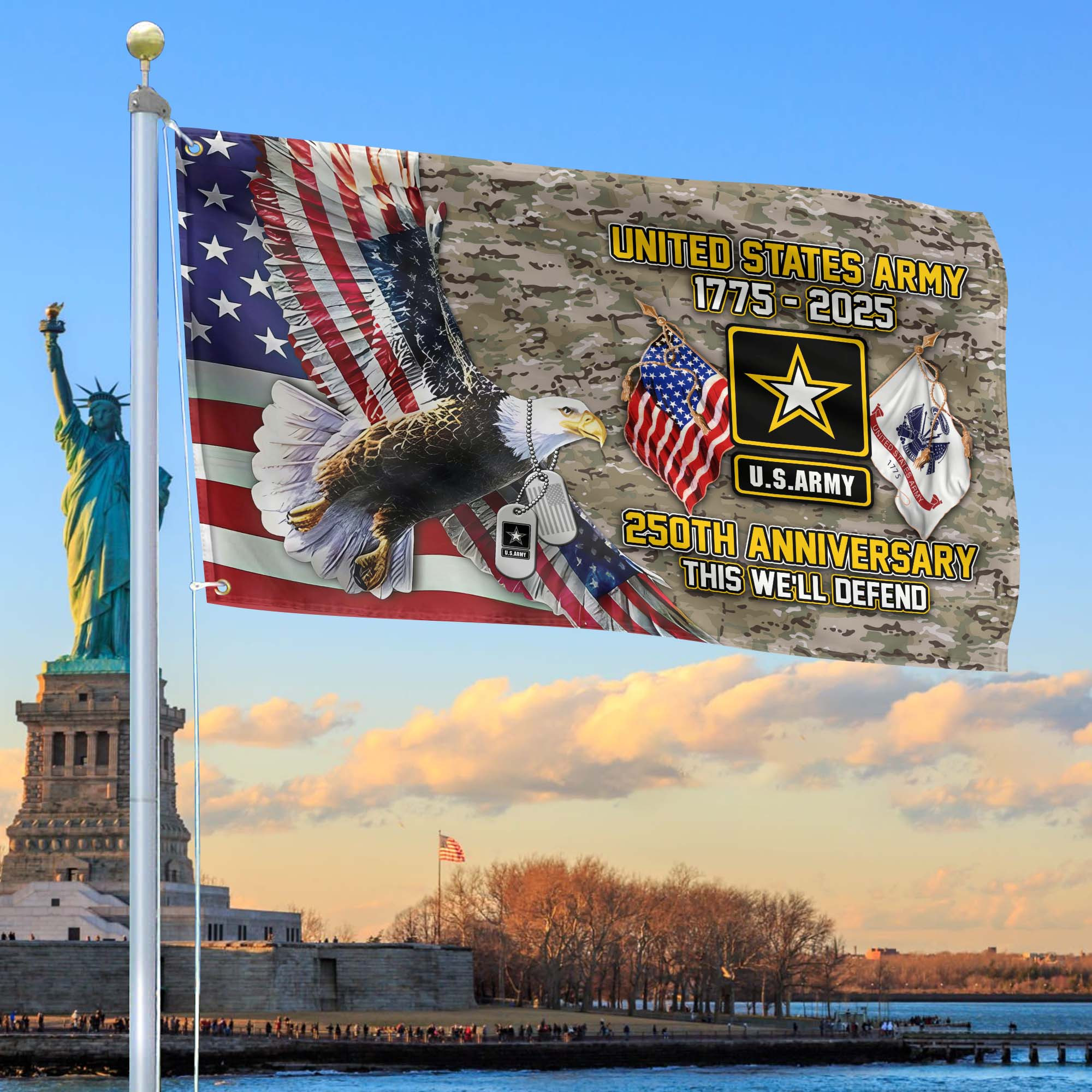 Premium 250th Anniversary Of The Army Grommet Flag VPVC120014, Gifts For Army Veteran, Best Gifts On Father’s Day, Veterans Day. Premium 250th Anniversary Of The Army Grommet Flag VPVC120014, Gifts For Army Veteran, Best Gifts On Father’s Day, Veterans Day.