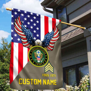 Premium Custom US Army Veteran Flag VPVC110810, Gift For Army Veteran, American Flag, Patriotic Flag, Garden Flag, House Flag, Gifts On Father’s Day, Independence Day, Veterans Day.