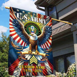 Premium Custom Name, Rank US Army Flag VPVC110301, Gift For Army Veteran, American Flag, Patriotic Flag, Garden Flag, House Flag, Best Gifts On Father's Day, Independence Day, Veterans Day. 1 1742973355125.jpg
