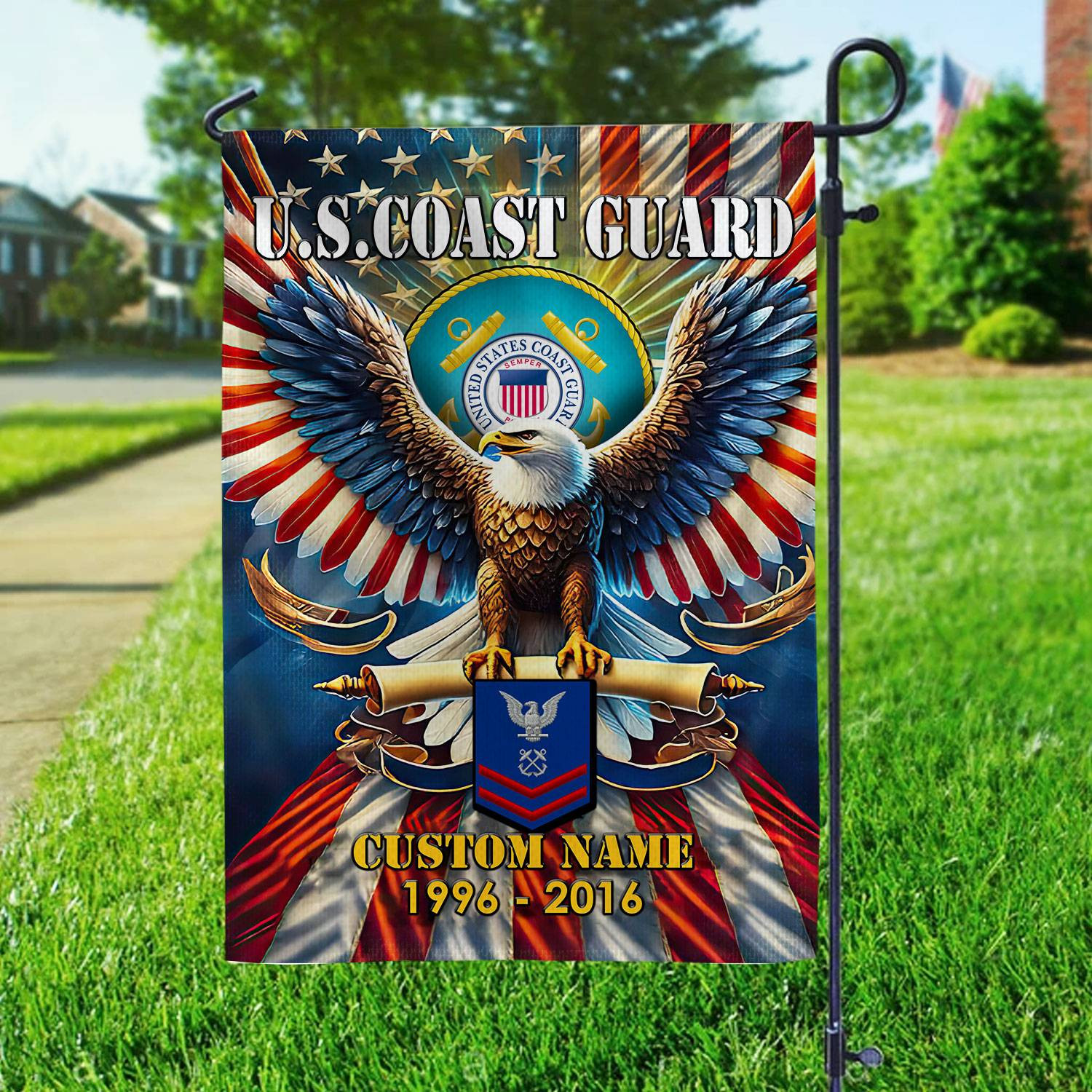 Premium Custom Name, Rank USCG Flag VPVC110305, Gift For Coast Guard Veteran, American Flag, Patriotic Flag, Garden Flag, House Flag, Best Gifts On Father’s Day, Independence Day, Veterans Day. Premium Custom Name, Rank USCG Flag VPVC110305, Gift For Coast Guard Veteran, American Flag, Patriotic Flag, Garden Flag, House Flag, Best Gifts On Father’s Day, Independence Day, Veterans Day.
