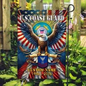 Premium Custom Name, Rank USCG Flag VPVC110305, Gift For Coast Guard Veteran, American Flag, Patriotic Flag, Garden Flag, House Flag, Best Gifts On Father's Day, Independence Day, Veterans Day. 3 1742973567789.jpg