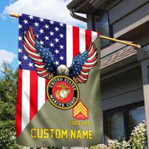 Premium Custom USMC Veteran Flag VPVC110811, Gift For Marine Veteran, American Flag, Patriotic Flag, Garden Flag, House Flag, Gifts On Father’s Day, Independence Day, Veterans Day.