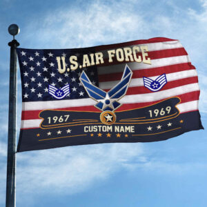 Premium USAF Grommet Flag VPVC108904, Custom Name, Rank, Year, Gifts For Air Force Veteran, Best Gifts On Father's Day, Armed Forces Day, Independence Day, Veterans Day. 2 1741668716631.jpg