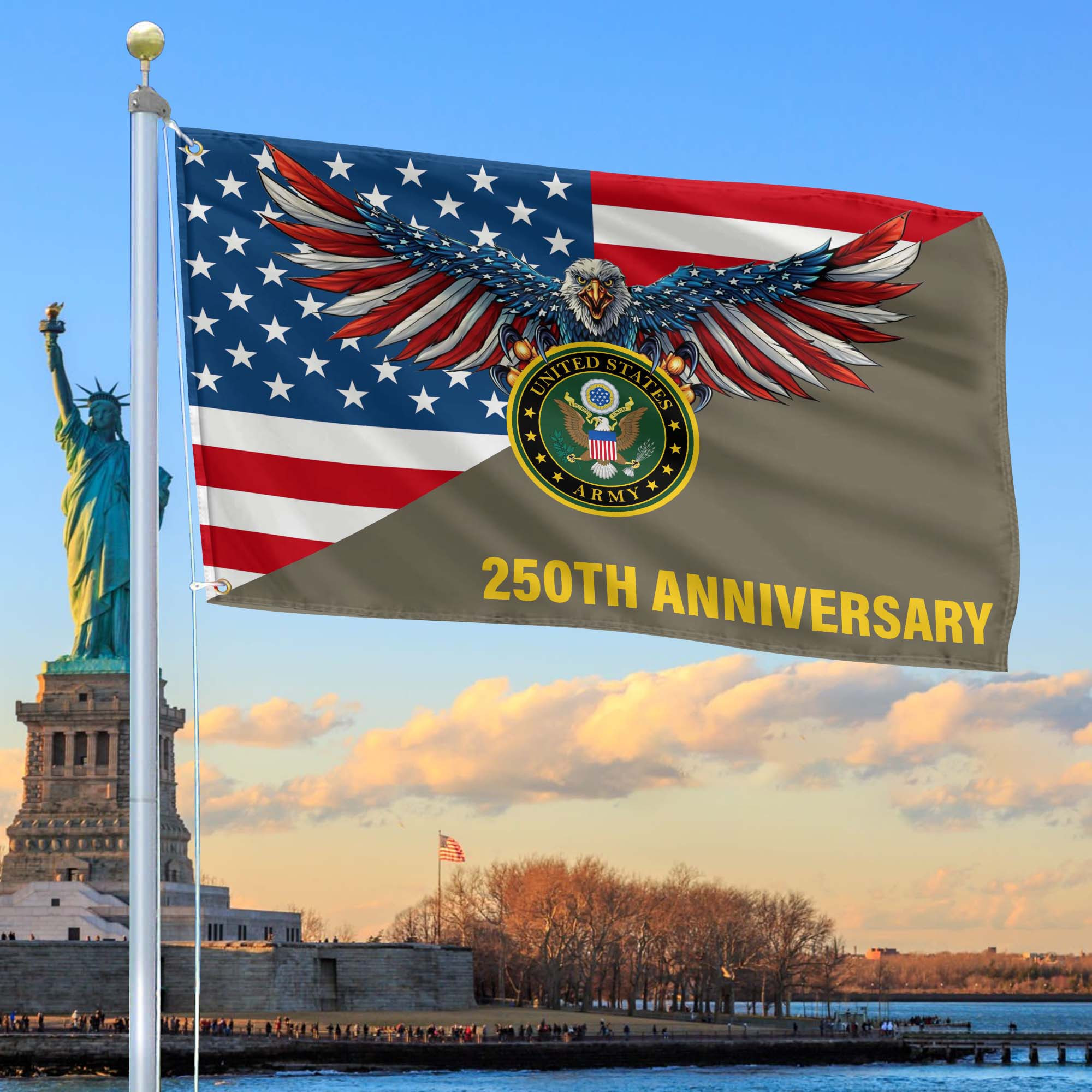 Premium 250th Anniversary Of The Army Grommet Flag VPVC120059, Gifts For Army Veteran, Best Gifts On Father’s Day, Veterans Day. Premium 250th Anniversary Of The Army Grommet Flag VPVC120059, Gifts For Army Veteran, Best Gifts On Father’s Day, Veterans Day.