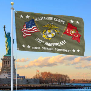 Premium USMC Grommet Flag VPVC120052, 250th Anniversary Marine Corps Flag, Gifts For Marine Veteran, Best Gifts On Father’s Day, Veterans Day.