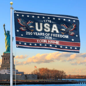 Premium Custom America 250th Anniversary Grommet Flag VPVC120086, America 250th Flag, America 250th Birthday, Best Gifts On Independence Day, Veterans Day.