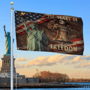 Premium America 250th Anniversary Grommet Flag VPVC120179, America 250th Flag, America 250th Birthday, Best Gifts On Independence Day, Veterans Day.