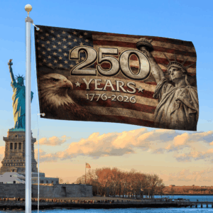 Premium America 250th Anniversary Grommet Flag VPVC120178, America 250th Flag, America 250th Birthday, Best Gifts On Independence Day, Veterans Day.