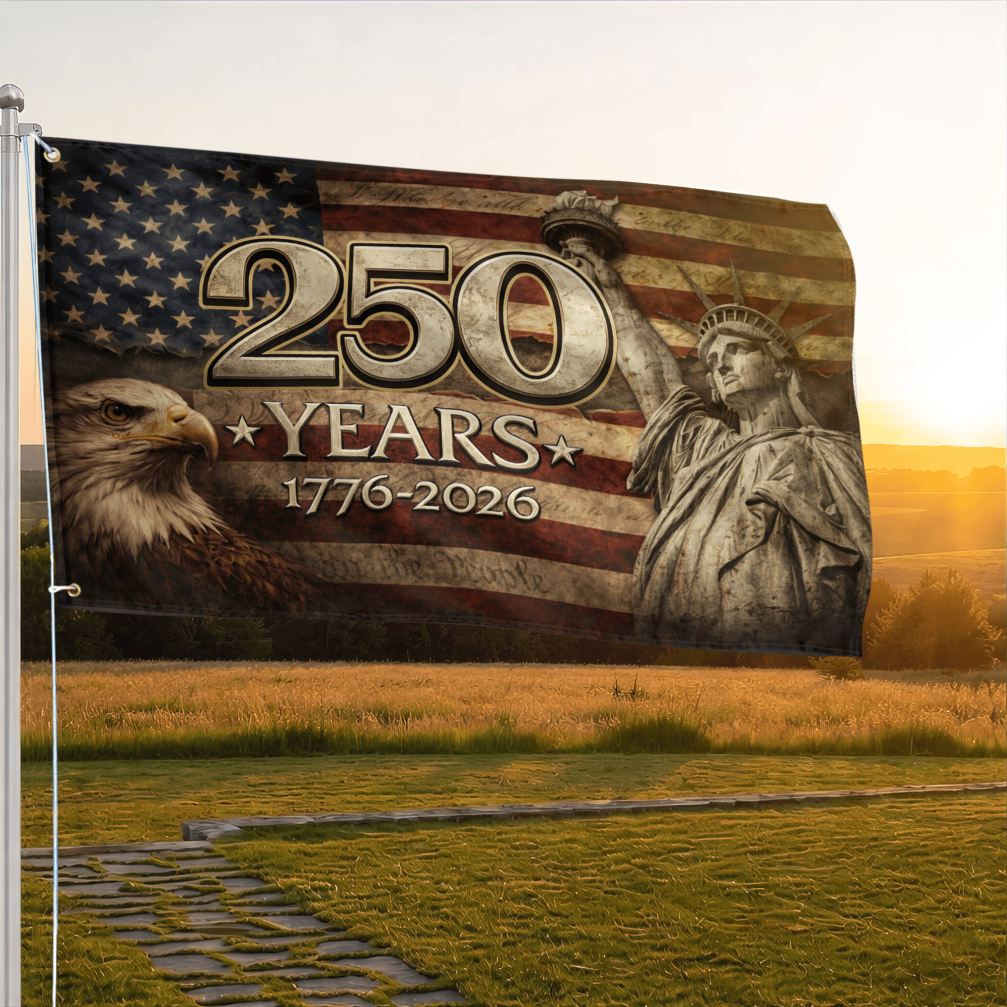 Premium America 250th Anniversary Grommet Flag VPVC120178, America 250th Flag, America 250th Birthday, Best Gifts On Independence Day, Veterans Day. Premium America 250th Anniversary Grommet Flag VPVC120178, America 250th Flag, America 250th Birthday, Best Gifts On Independence Day, Veterans Day.
