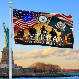 Premium Custom US Navy Grommet Flag, Gift For Navy Veteran VPVC106602, Gifts For Dad, For Husband, Best Gifts On Father’s Day, Independence Day, Veterans Day.