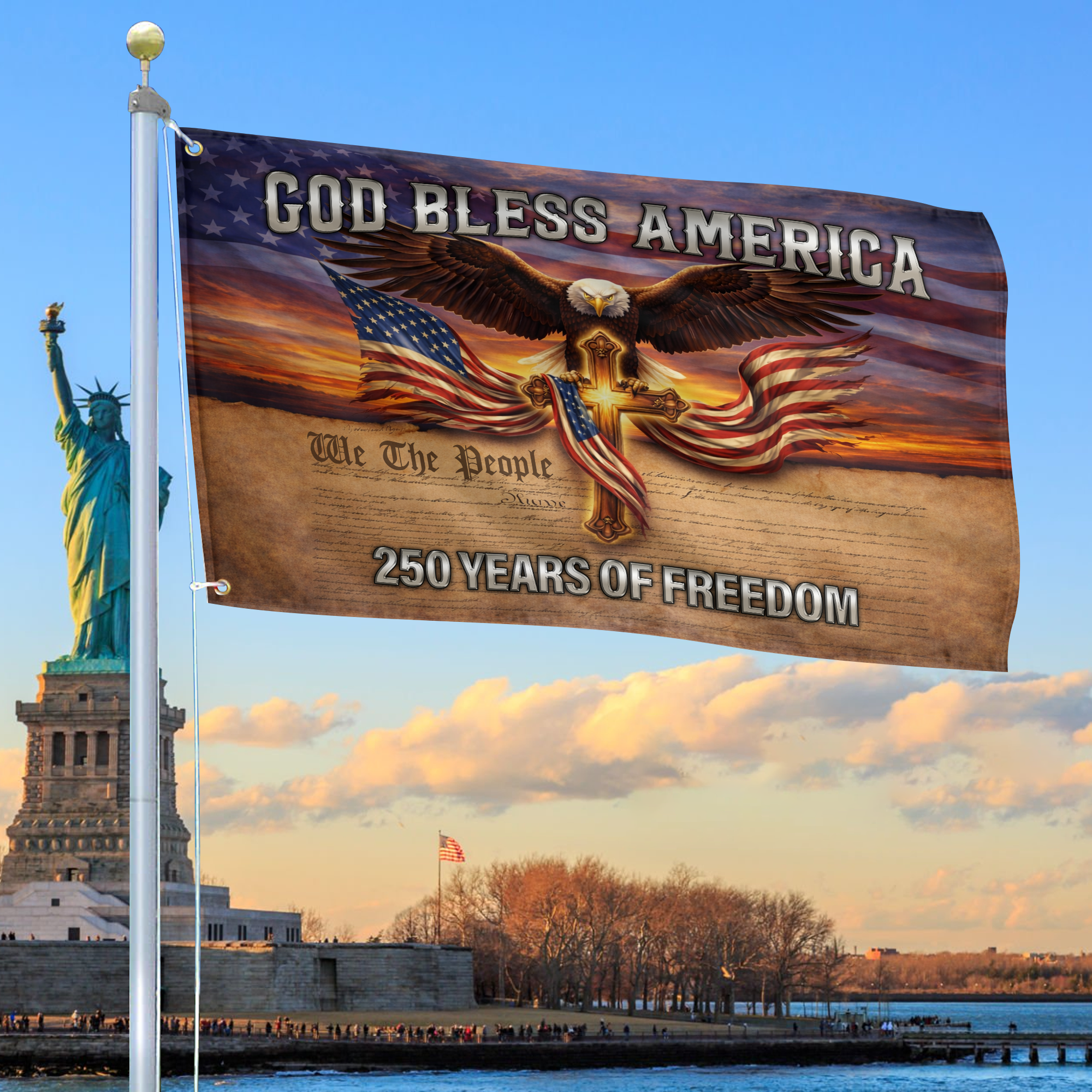 Premium America 250th Anniversary Grommet Flag VPVC120168, America 250th Flag, America 250th Birthday, Best Gifts On Independence Day, Veterans Day. Premium America 250th Anniversary Grommet Flag VPVC120168, America 250th Flag, America 250th Birthday, Best Gifts On Independence Day, Veterans Day.