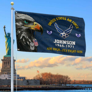 USAF Custom Grommet Flag VPVC108812, Gifts For Air Force Veteran, Best Gifts On Father’s Day, Armed Forces Day, Independence Day, Veterans Day.