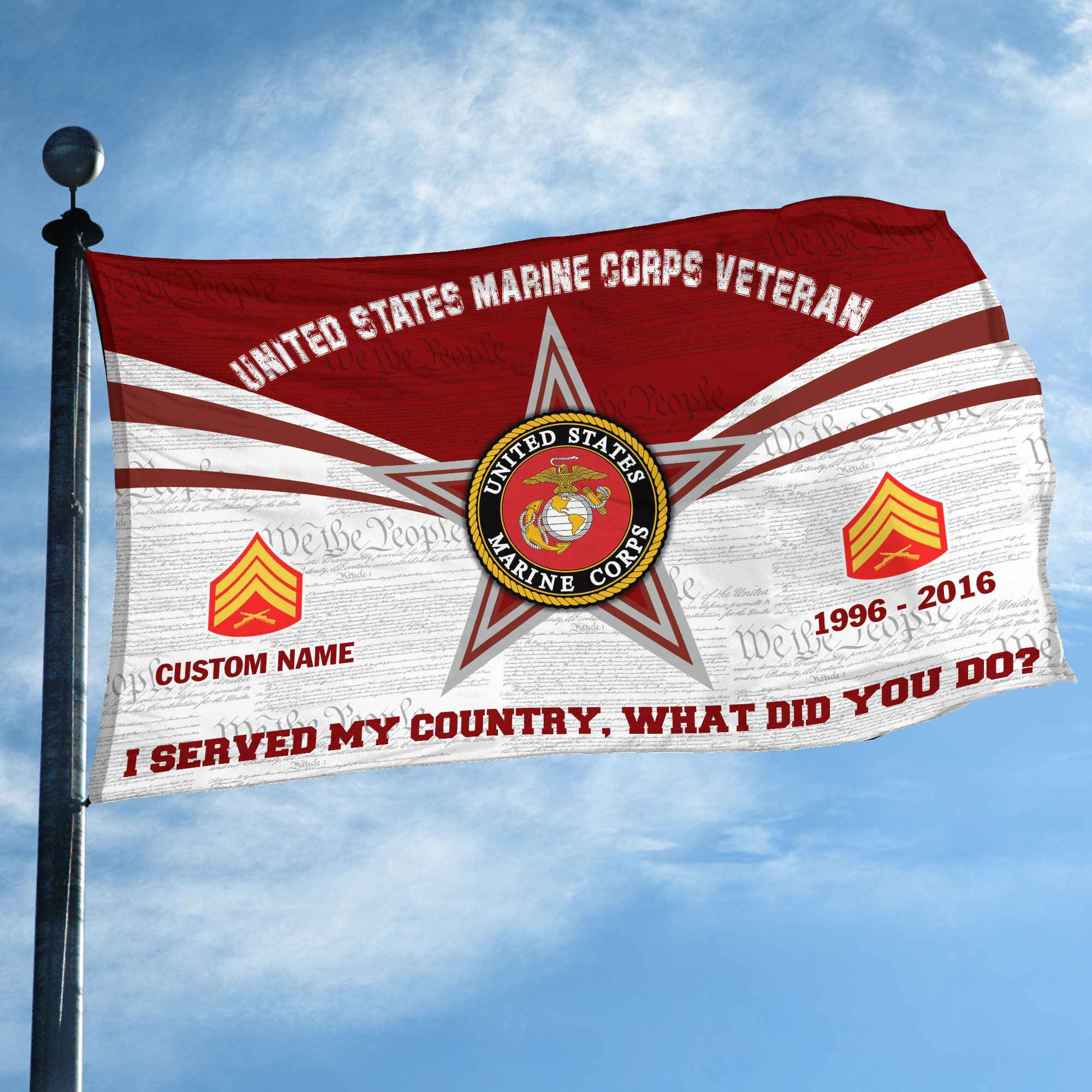 Premium Custom USMC Grommet Flag VPVC105803, Gifts For Marine Veteran, Best Gifts On Father’s Day, Armed Forces Day, Independence Day, Veterans Day. Premium Custom USMC Grommet Flag VPVC105803, Gifts For Marine Veteran, Best Gifts On Father’s Day, Armed Forces Day, Independence Day, Veterans Day.