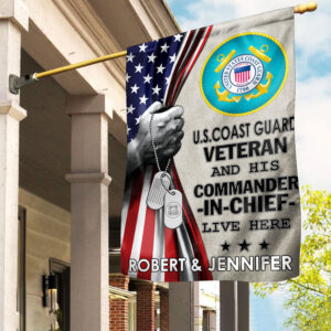 USCG Flag VPVC110505, Custom Name, Gift For Coast Guard Veteran, American Flag, Patriotic Flag, Garden Flag, House Flag, Best Gifts On Father’s Day, Independence Day, Veterans Day.