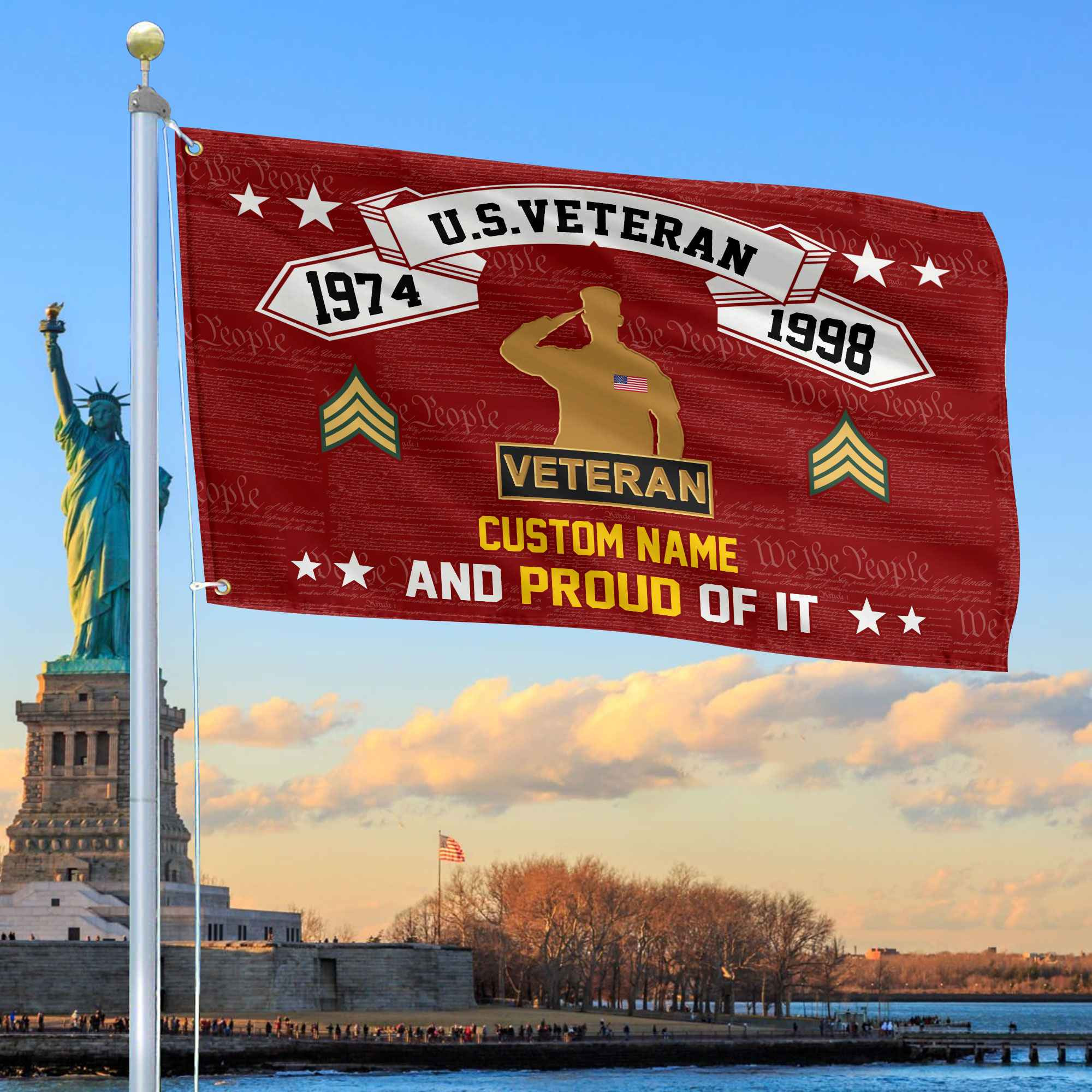 Unique Custom Name, Rank, Year US Veteran Grommet Flag VPVC107007, Gifts For US Veteran, Gifts For Dad, For Husband, Best Gifts On Father’s Day, Independence Day, Veterans Day. Unique Custom Name, Rank, Year US Veteran Grommet Flag VPVC107007, Gifts For US Veteran, Gifts For Dad, For Husband, Best Gifts On Father’s Day, Independence Day, Veterans Day.