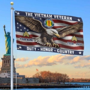 Vietnam Veteran Custom Grommet Flag VPVC105406, Gifts For Vietnam Veteran, Best Gifts On Father’s Day, Armed Forces Day, Independence Day, Veterans Day.