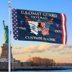 USCG Custom Grommet Flag VPVC109305, Gifts For Coast Guard Veteran, Best Gifts On Father’s Day, Armed Forces Day, Independence Day, Veterans Day.