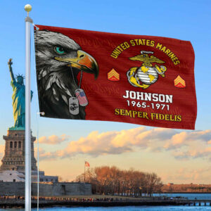 USMC Custom Grommet Flag VPVC108803, Gifts For Marine Veteran, Best Gifts On Father’s Day, Armed Forces Day, Independence Day, Veterans Day.