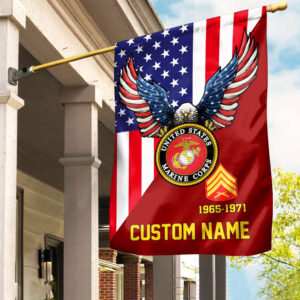 Premium Custom USMC Veteran Flag VPVC110803, Gift For Marine Veteran, American Flag, Patriotic Flag, Garden Flag, House Flag, Gifts On Father's Day, Independence Day, Veterans Day. 1 1743064707542.jpg