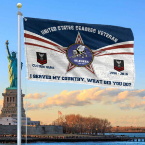 Premium Custom US Seabees Grommet Flag VPVC105809, Gifts For Seabees Veteran, Best Gifts On Father’s Day, Armed Forces Day, Independence Day, Veterans Day.