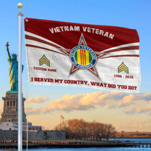 Premium Custom Vietnam Veteran Grommet Flag VPVC105806, Gifts For Vietnam Veteran, Best Gifts On Father’s Day, Armed Forces Day, Independence Day, Veterans Day.