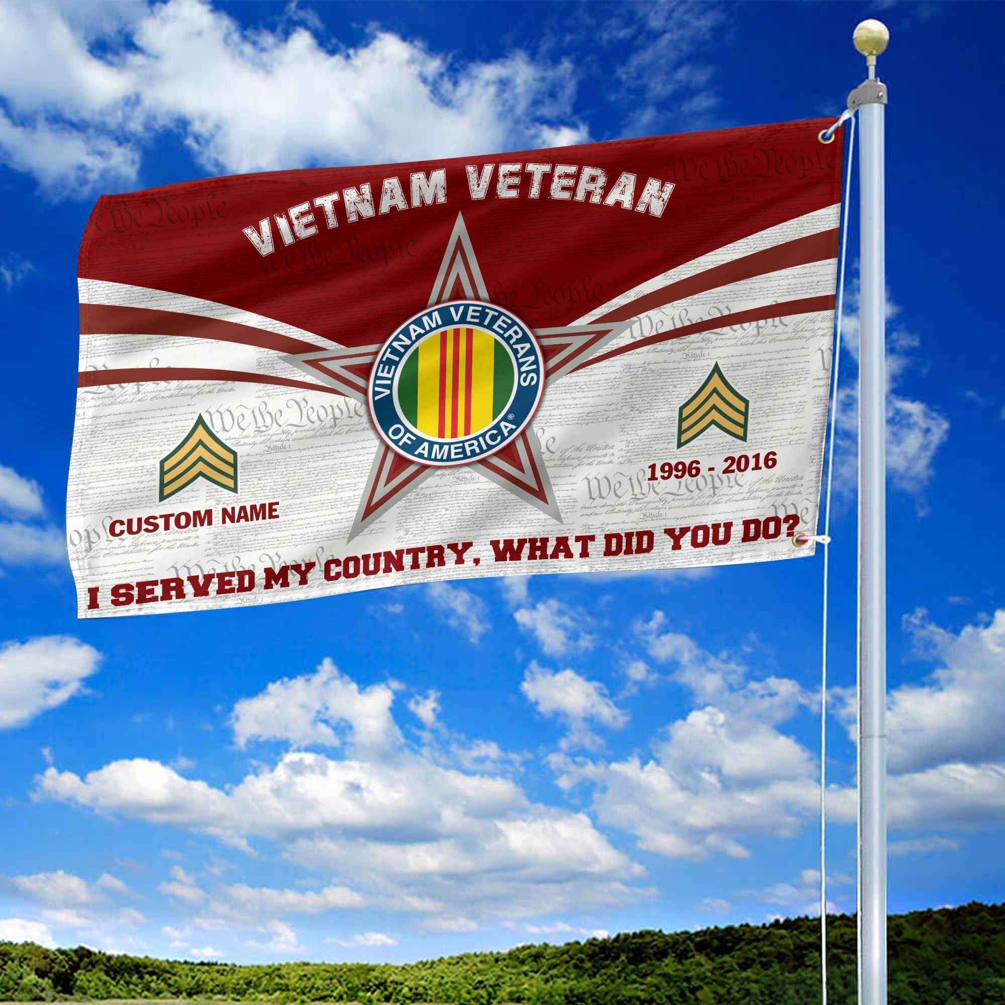 Premium Custom Vietnam Veteran Grommet Flag VPVC105806, Gifts For Vietnam Veteran, Best Gifts On Father’s Day, Armed Forces Day, Independence Day, Veterans Day. Premium Custom Vietnam Veteran Grommet Flag VPVC105806, Gifts For Vietnam Veteran, Best Gifts On Father’s Day, Armed Forces Day, Independence Day, Veterans Day.
