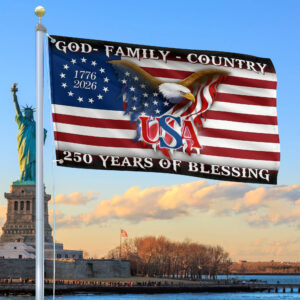 Premium America 250th Anniversary Grommet Flag VPVC120108, America 250th Flag, America 250th Birthday, Best Gifts On Independence Day, Veterans Day.