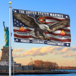 USMC Custom Grommet Flag VPVC105403, Gifts For Marine Veteran, Best Gifts On Father’s Day, Armed Forces Day, Independence Day, Veterans Day.