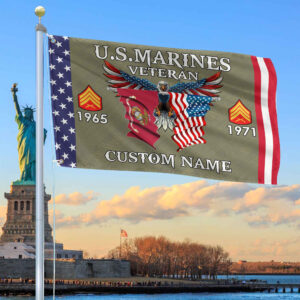 USMC Custom Grommet Flag VPVC109311, Gifts For Marine Veteran, Best Gifts On Father’s Day, Armed Forces Day, Independence Day, Veterans Day.