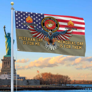 USMC Custom Grommet Flag VPVC106811, Gifts For Marine Veteran, Best Gifts On Father’s Day, Armed Forces Day, Independence Day, Veterans Day.