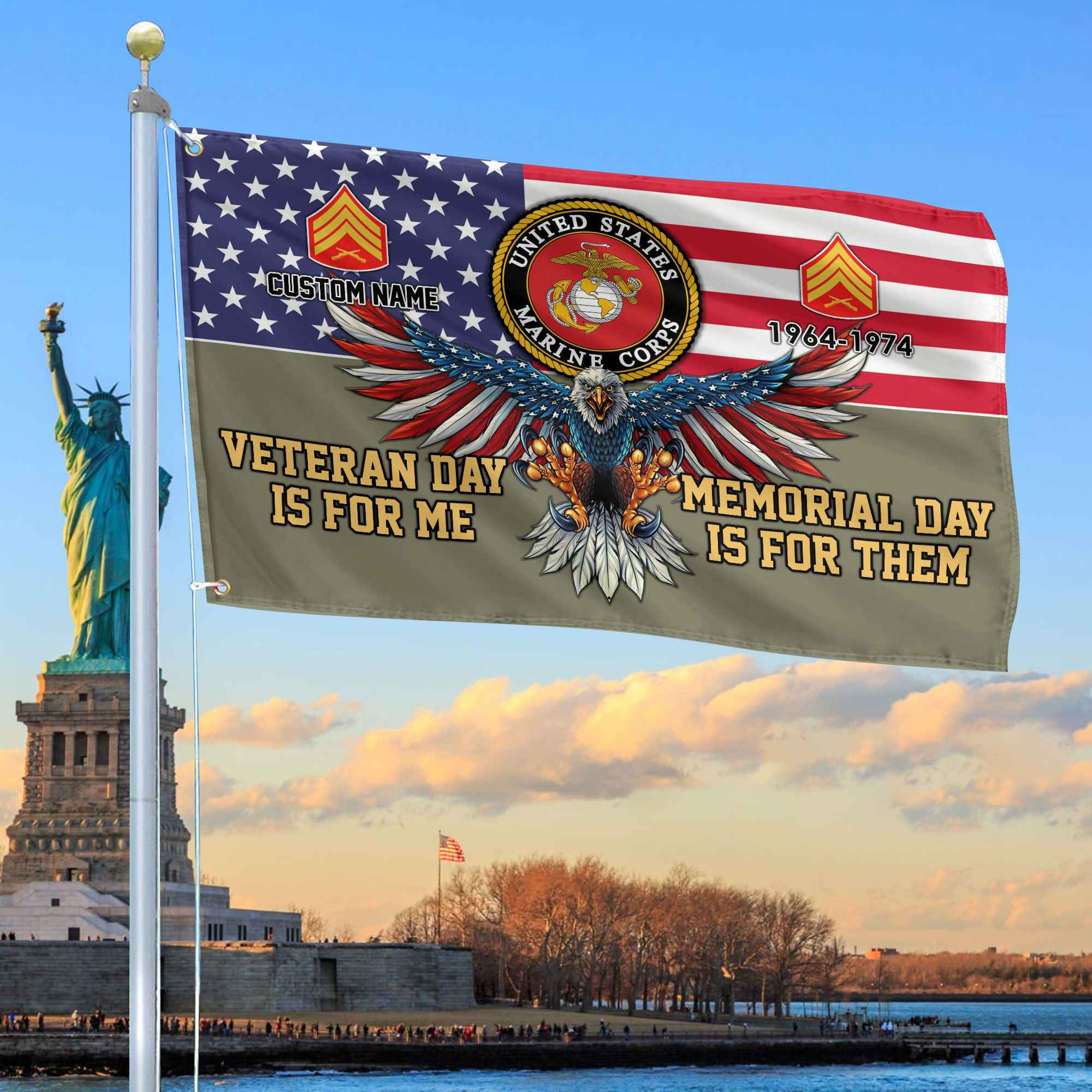 USMC Custom Grommet Flag VPVC106811, Gifts For Marine Veteran, Best Gifts On Father’s Day, Armed Forces Day, Independence Day, Veterans Day. USMC Custom Grommet Flag VPVC106811, Gifts For Marine Veteran, Best Gifts On Father’s Day, Armed Forces Day, Independence Day, Veterans Day.