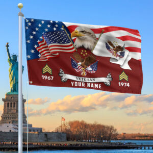 Premium Custom US Veteran Grommet Flag VPVC105307, Gifts For US Veteran, Best Gifts On Father’s Day, Armed Forces Day, Independence Day, Veterans Day.