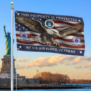 Unique Custom Name, Rank, Year, USAF Grommet Flag VPVC108504, Gifts For Airforce Veteran, Gifts For Dad, For Husband, Best Gifts On Father’s Day, Independence Day, Veterans Day.