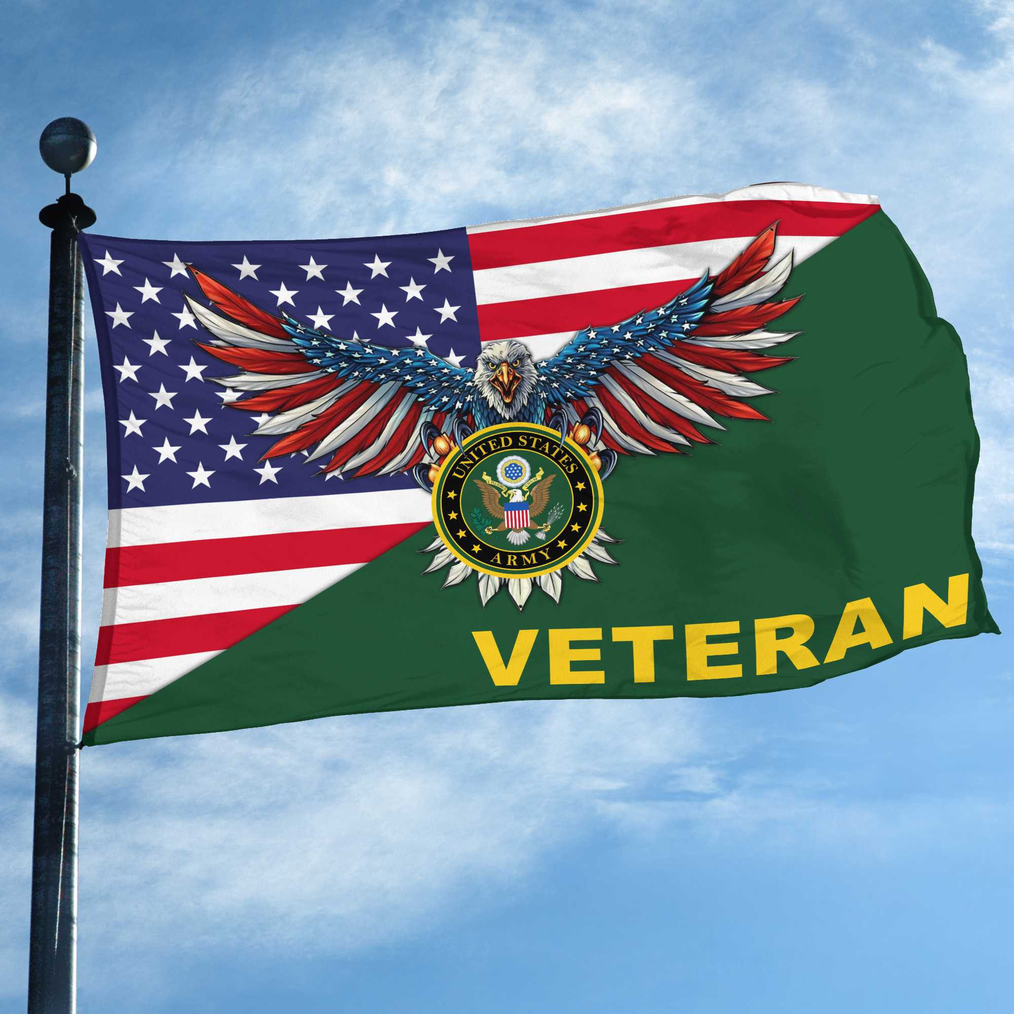 Premium US Army Grommet Flag Gift For Veterans Day, Father’s Day, Memorial Day VPVC100401 Premium US Army Grommet Flag Gift For Veterans Day, Father’s Day, Memorial Day VPVC100401